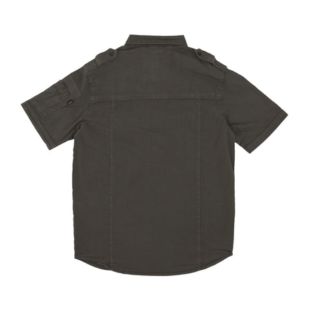 ALPHA INDUSTRIES Camicia Manica Corta Uomo Basic Shirt Grey Black da uomo