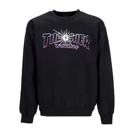 THRASHER Felpa Girocollo Uomo Nova Crewneck X Aws Black da uomo