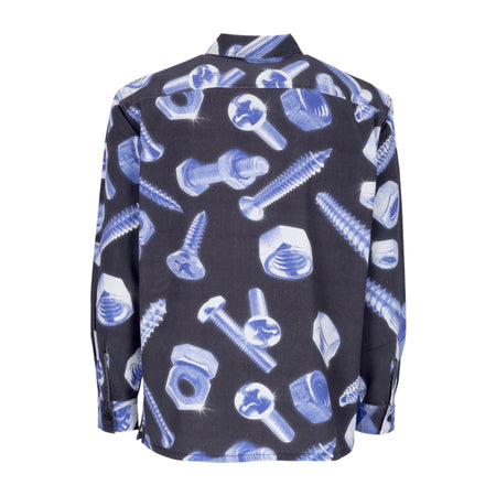 MARKET Camicia Manica Lunga Uomo Hardware Supply L/s Button Up Shirt Black da uomo