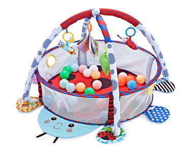 Tappetino Kikkaboo con 30 palline Ladybug
