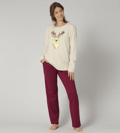 Triumph Pigiama Invernale da Donna in Caldo Cotone Sets PK Character 02 10209569 S44 - Passarelli Biancheria