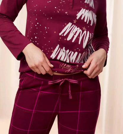 Triumph Pigiama da Donna Winter Moments PK Buttons X Set S50 - Passarelli Biancheria