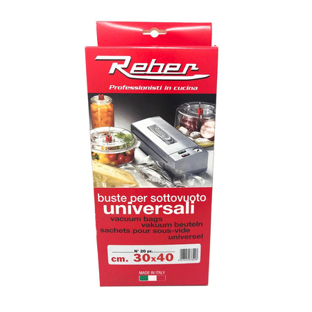 Sacchetti alimentari per sottovuoto e conservazione buste trasparenti goffrate 30 pezzi