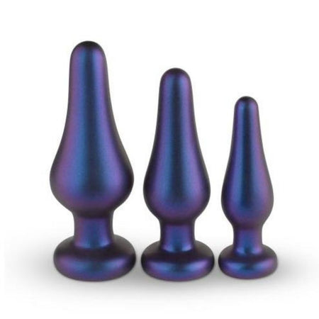 Kit 3 Butt Plug colore viola HUEMAN COMETS