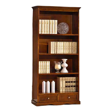 LIBRERIA LEGNO TINTA NOCE ARTE POVERA 88X38X188
