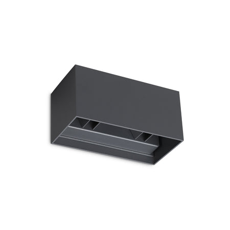Applique Da Parete Contemporaneo Atom Alluminio Nero Led 25W 3000K Ip54
