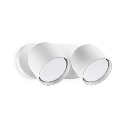 Applique Da Parete Contemporaneo Dodo Metallo Bianco 2 Luci Gx53 15W 3000K Ip20