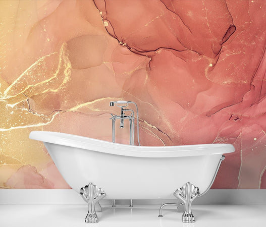 Carta Da Parati, Astratto oro rosa