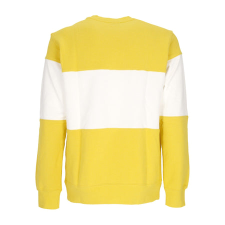 Nike Felpa Leggera Girocollo Uomo Club Plus Colorblock Crewneck Vivid Sulfur/white da uomo