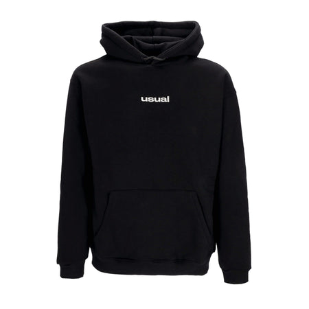 USUAL Felpa Cappuccio Uomo Crown Hoodie Black da uomo