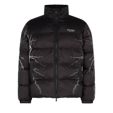 PHOBIA Piumino Uomo Puffy Jacket Black/grey da uomo