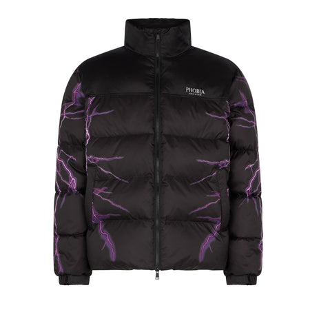 PHOBIA Piumino Uomo Puffy Jacket Black/purple da uomo