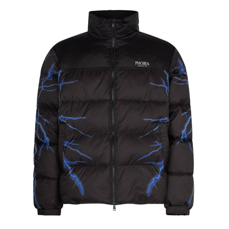 PHOBIA Piumino Uomo Puffy Jacket Black/blue da uomo