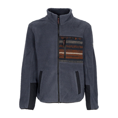 IRIEDAILY Giubbotto Pile Uomo Wonderer Track Jacket Dark Steel da uomo