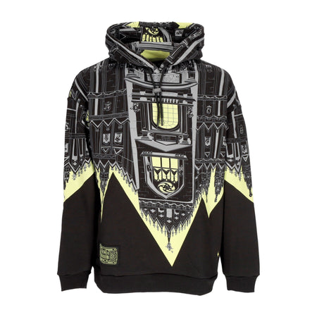 DOLLY NOIRE Felpa Cappuccio Uomo Bench Duomo Over Hoodie Black/lime da uomo