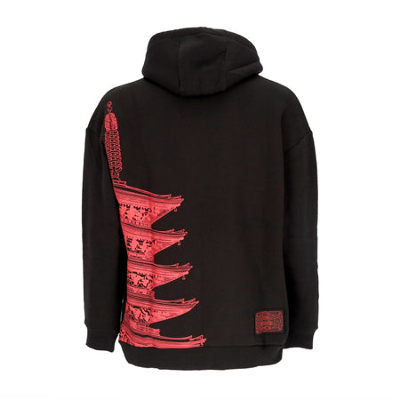 DOLLY NOIRE Felpa Cappuccio Uomo Bench Tokyo Over Hoodie Black/magenta da uomo