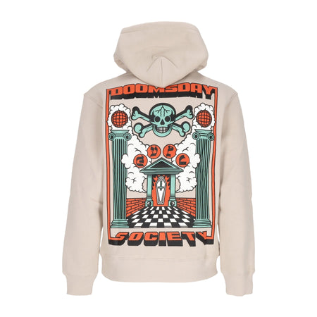 DOOMSDAY Felpa Cappuccio Uomo Lodge Of Darkness Hoodie Cream da uomo