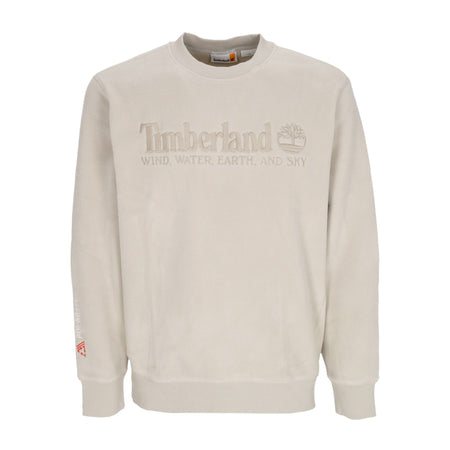 TIMBERLAND Felpa Girocollo Uomo Linear Logo Crewneck Island Fossil da uomo