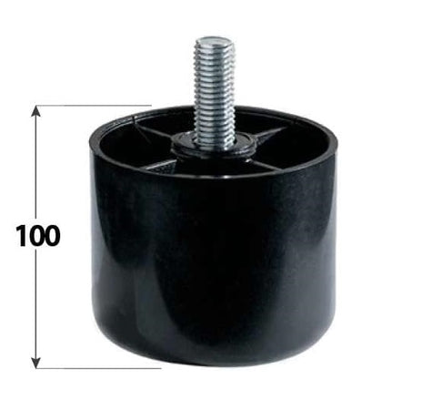 MOBILA - PIEDE IL PLASTICA DIAM. 60 MM NERO