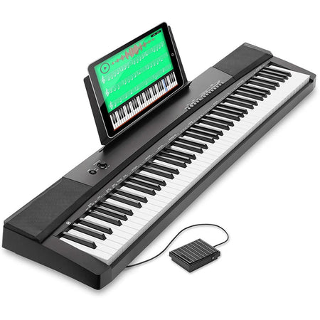 Tastiera Musicale 88 Tasti Pesati Professionale Pianola Pianoforte con Pedale