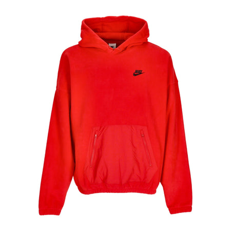 Nike Felpa Cappuccio Uomo Club+ Fleece Polar Hoodie University Red/black da uomo