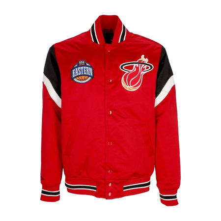 MITCHELL & NESS Giubbotto Bomber Uomo Nba Heavyweight Satin Jacket Miahea Original Team Colors da uomo