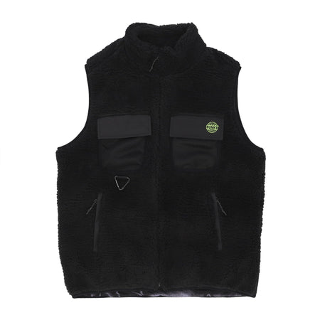 FUNKY Smanicato Uomo Grog Sherpa Vest Black da uomo