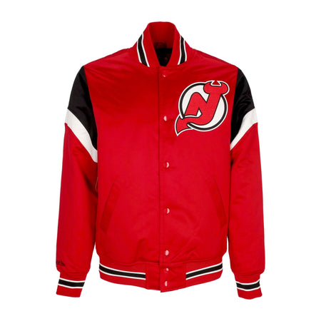 MITCHELL & NESS Giubbotto Bomber Uomo Nhl Heavyweight Satin Jacket Nejdev Original Team Colors da uomo