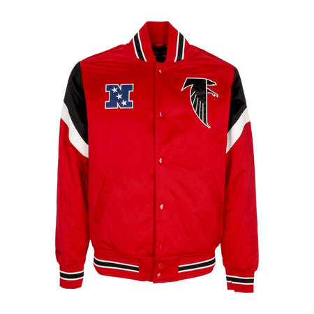 MITCHELL & NESS Giubbotto Bomber Uomo Nfl Heavyweight Satin Jacket Atlfal Original Team Colors da uomo