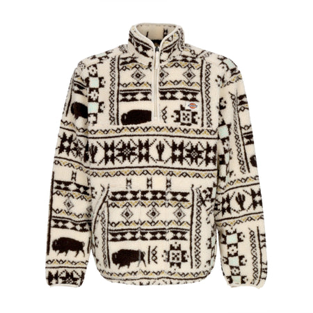 DICKIES Felpa Collo Alto Uomo Hays Quarter Zip Nordic Aop Light da uomo