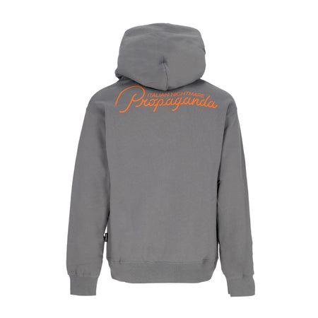 PROPAGANDA Felpa Cappuccio Uomo Dominet Hoodie Grey da uomo