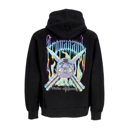 PROPAGANDA Felpa Cappuccio Uomo Rainbow Hoodie Black da uomo