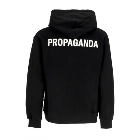 PROPAGANDA Felpa Cappuccio Uomo Logo Hoodie Black da uomo