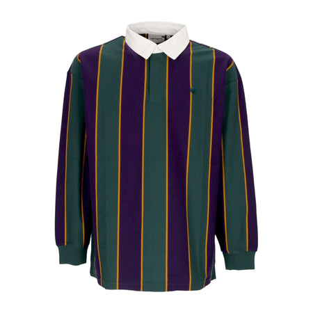 CARHARTT WIP Polo Manica Lunga Uomo L/s Ruben Rugby Shirt Ruben Stripe/discovery Green da uomo