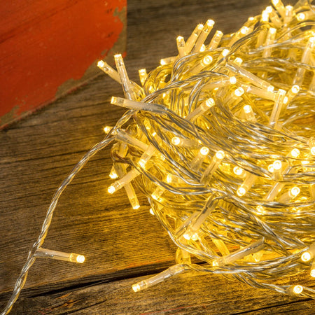Catena lineare natalizia MiniLED da Ø 3 mm con 8 giochi di luce