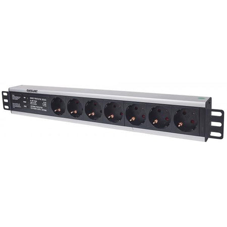 Multipresa per Rack 19'' 7 posti Spina Schuko Angolata 1U