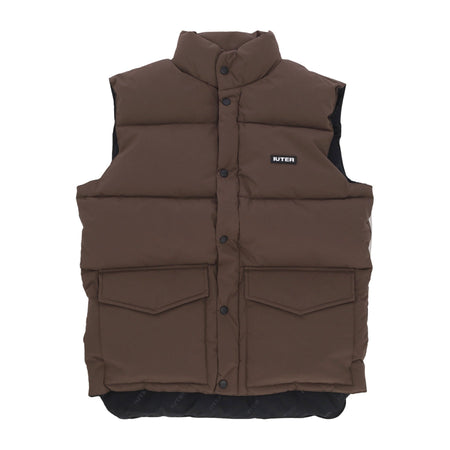 IUTER Piumino Smanicato Uomo Puff Vest Brown da uomo