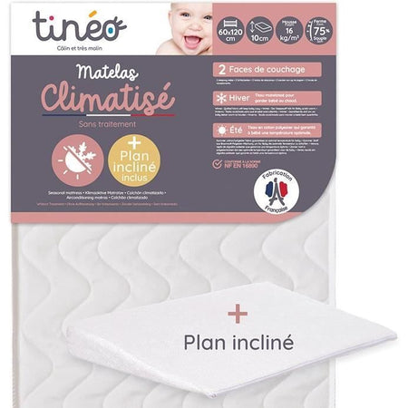 TINEO Materasso climatizzato 60x120 cm + piano inclinato 15 (set)