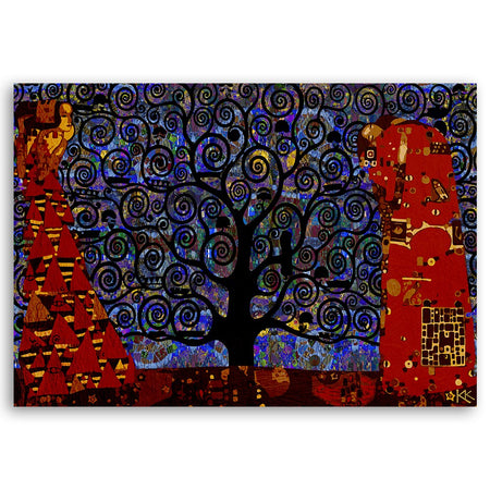 Quadro su tela, Blue Tree of Life Abstraction