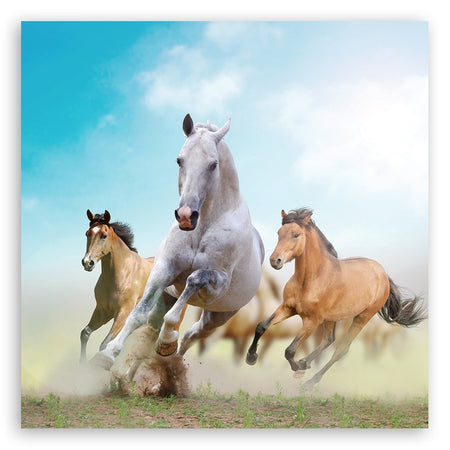Quadro su tela, Cavalli al galoppo