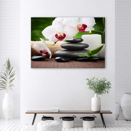 Quadro su tela, Fiori di orchidea zen