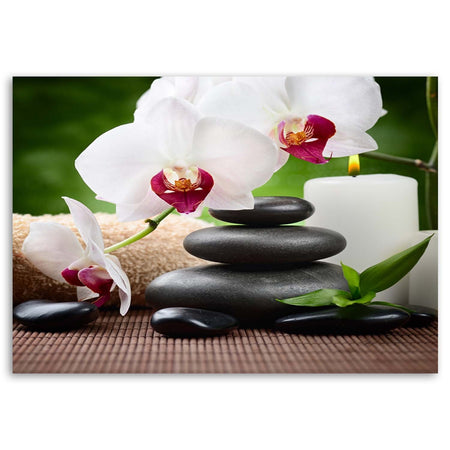 Quadro su tela, Fiori di orchidea zen