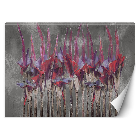 Carta Da Parati, Astratto Piante Fiori come dipinto