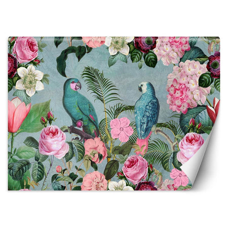 Carta Da Parati, Fiori Foglie di pappagallo