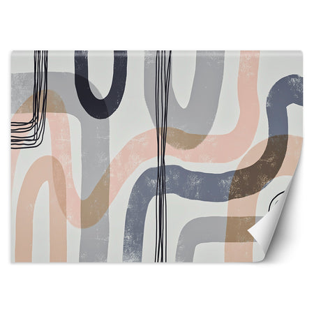 Carta Da Parati, Linee 3D astratte Boho