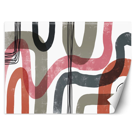 Carta Da Parati, Linee astratte 3D Boho