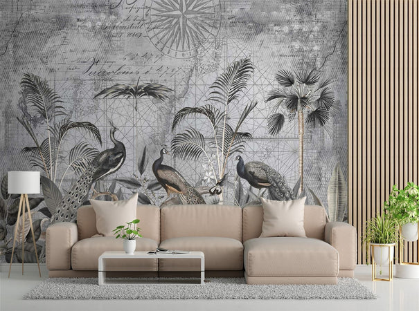 Carta Da Parati, Pavoni ai tropici