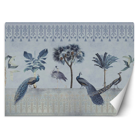Carta Da Parati, Pavoni nella giungla blu