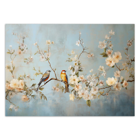 Carta Da Parati, Uccelli sul ramo Chinoiserie
