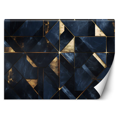 Carta Da Parati, Marmo blu 3D